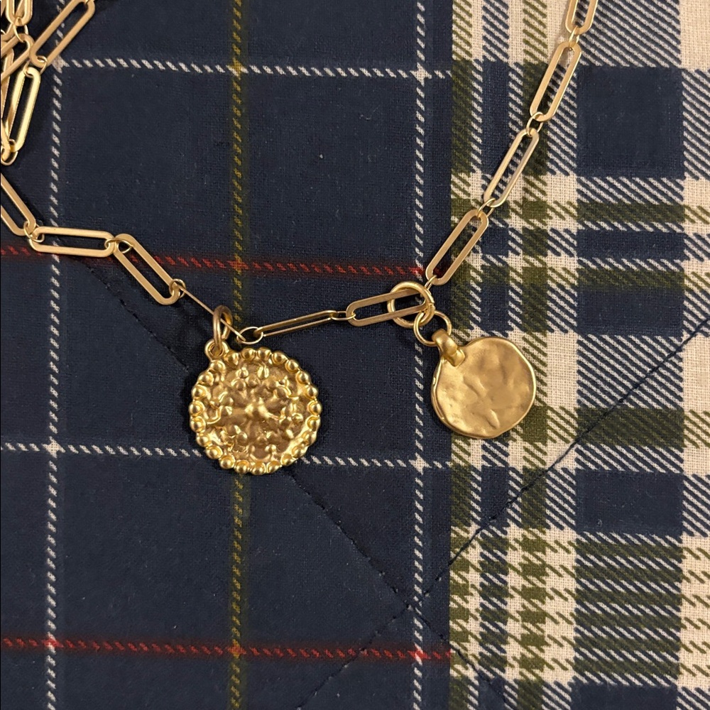 LOFT Gold Double Chain Necklace - Picture 3 of 8